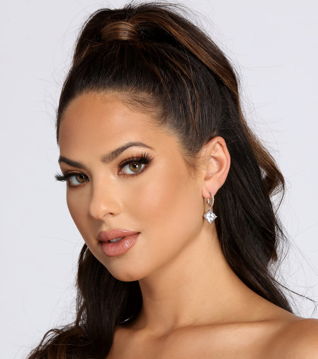 Cubic Zirconia Huggie Earrings is the perfect Homecoming look pick with on-trend details to make the 2023 HOCO dance your most memorable event yet!