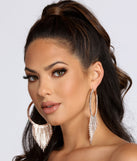 Disco Days Fringe Rhinestone Earrings