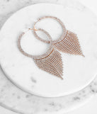 Disco Days Fringe Rhinestone Earrings