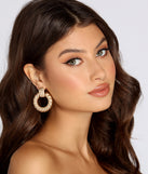 Quilted O-Ring Door Knocker Earrings is the perfect Homecoming look pick with on-trend details to make the 2023 HOCO dance your most memorable event yet!