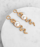 Slithering Pearl Duster Earrings for 2022 festival outfits, festival dress, outfits for raves, concert outfits, and/or club outfits