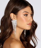Living For Fringe Rhinestone Earrings is a trendy pick to create 2023 festival outfits, festival dresses, outfits for concerts or raves, and complete your best party outfits!