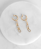 Mini Chain Drop Hoop Earrings for 2022 festival outfits, festival dress, outfits for raves, concert outfits, and/or club outfits