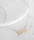 2000 Script Necklace for 2022 festival outfits, festival dress, outfits for raves, concert outfits, and/or club outfits