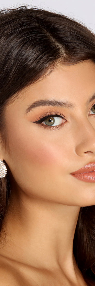 Rain Or Shine Rhinestone Stud Earrings