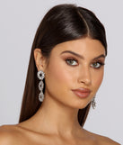 She Won't Settle Rhinestone Duster Earrings