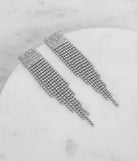 Here To Flaunt Rhinestone Fringe Earrings