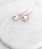 Teardrop Halo Earrings