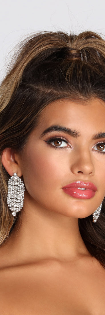 So Posh Rhinestone Duster Earrings for 2022 festival outfits, festival dress, outfits for raves, concert outfits, and/or club outfits