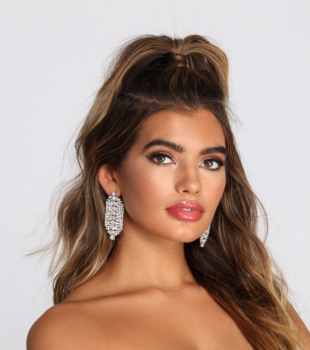 So Posh Rhinestone Duster Earrings for 2022 festival outfits, festival dress, outfits for raves, concert outfits, and/or club outfits