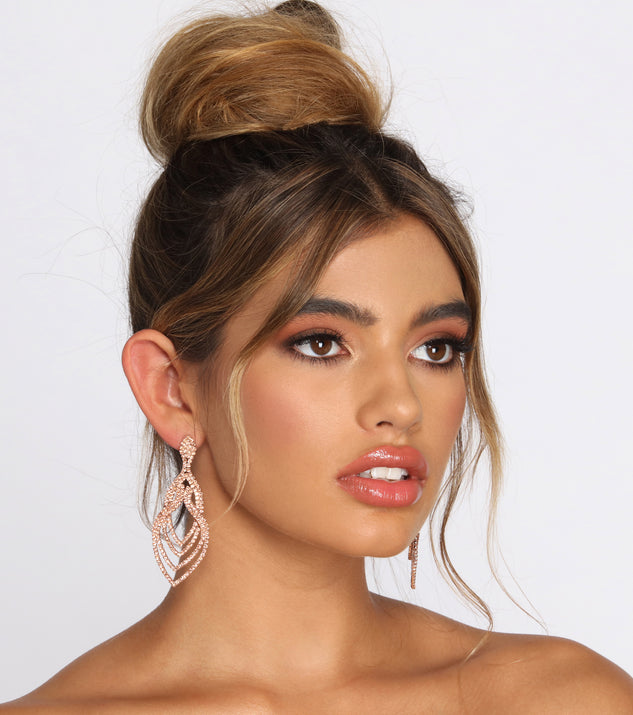 Here For A Good Time Rhinestone Duster Earrings
