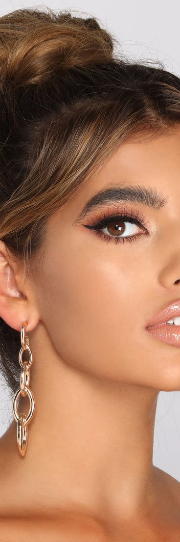 Dropping Hints Chain Link Earrings for 2022 festival outfits, festival dress, outfits for raves, concert outfits, and/or club outfits