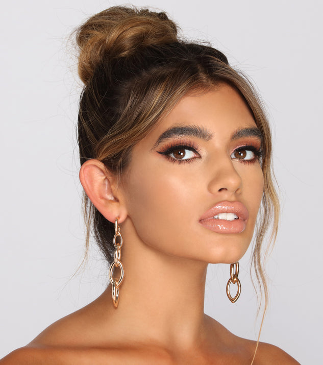 Dropping Hints Chain Link Earrings for 2022 festival outfits, festival dress, outfits for raves, concert outfits, and/or club outfits
