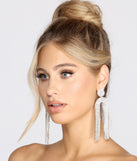 Stargazing Rhinestone Fringe Earrings