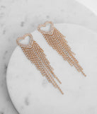 Heart To Heart Rhinestone Fringe Earrings is a trendy pick to create 2023 festival outfits, festival dresses, outfits for concerts or raves, and complete your best party outfits!