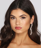 Baguette Stone Staggered Duster Earrings is a stunning choice for a bridesmaid dress or maid of honor dress, and to feel beautiful at Homecoming 2023, fall or winter weddings, formals, & military balls!