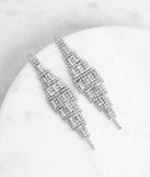 Born For It Baguette Rhinestone Kite Earrings is a stunning choice for a bridesmaid dress or maid of honor dress, and to feel beautiful at Prom 2023, spring weddings, formals, & military balls!
