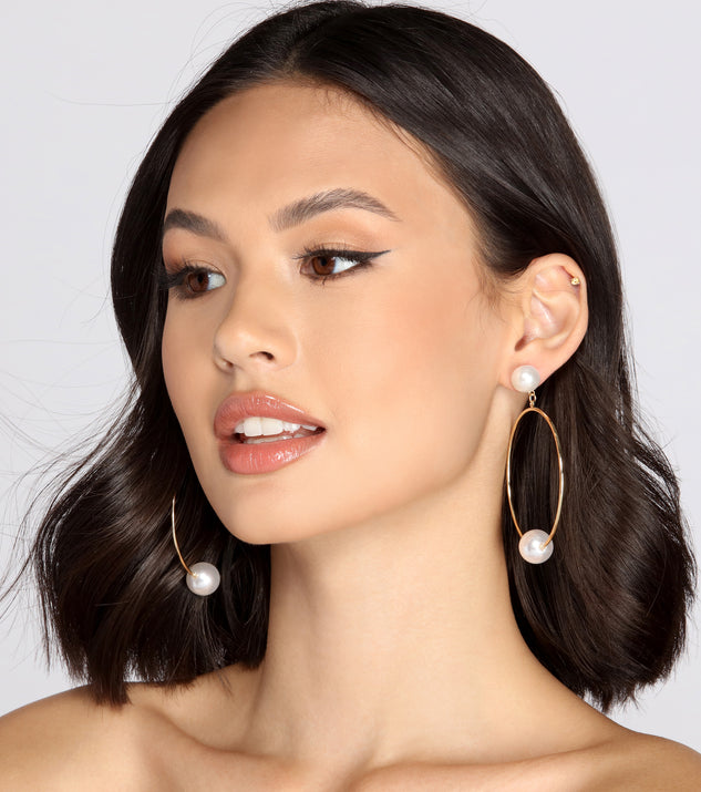 Perhaps A Little Class Pearl Hoop Earrings for 2022 festival outfits, festival dress, outfits for raves, concert outfits, and/or club outfits