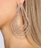 Livin' Large Rhinestone Teardrop Earrings is a trendy pick to create 2023 festival outfits, festival dresses, outfits for concerts or raves, and complete your best party outfits!