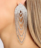 Super Swag Duster Rhinestone Earrings is a trendy pick to create 2023 festival outfits, festival dresses, outfits for concerts or raves, and complete your best party outfits!