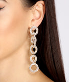 Drop Link Rhinestone Duster Earrings is the perfect Homecoming look pick with on-trend details to make the 2023 HOCO dance your most memorable event yet!