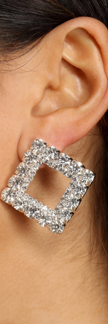 Black Tie Affair Square Rhinestone Studs is a trendy pick to create 2023 festival outfits, festival dresses, outfits for concerts or raves, and complete your best party outfits!