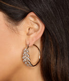 Leafy Mini Rhinestone Hoop Earrings is a trendy pick to create 2023 festival outfits, festival dresses, outfits for concerts or raves, and complete your best party outfits!