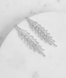 Rhinestone Leaf Duster Earrings for 2022 festival outfits, festival dress, outfits for raves, concert outfits, and/or club outfits