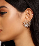 With Faceted Gemstone Flower Stud Earrings as your homecoming jewelry or accessories, your 2023 Homecoming dress look will be fire!