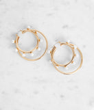 Lock It Down Pearl Double Hoop Earrings for 2022 festival outfits, festival dress, outfits for raves, concert outfits, and/or club outfits