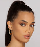 Triple Layered Rhinestone Hoops is the perfect Homecoming look pick with on-trend details to make the 2023 HOCO dance your most memorable event yet!