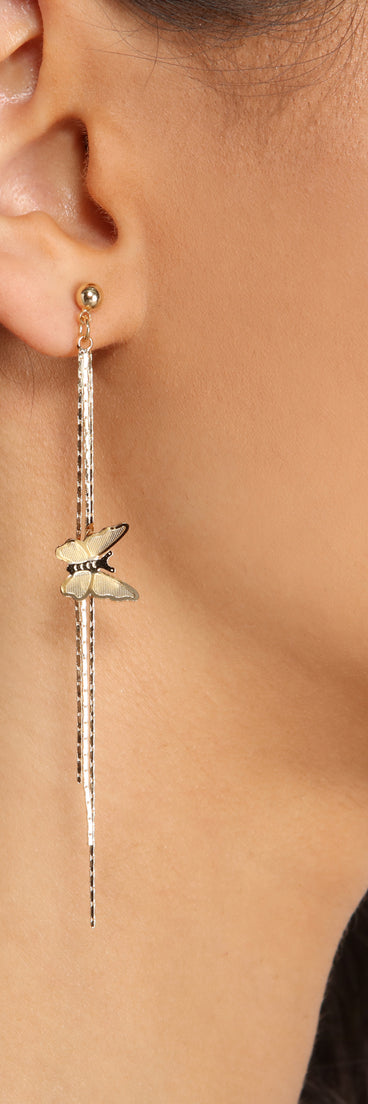 Dainty Butterfly Fringe Earrings is a trendy pick to create 2023 festival outfits, festival dresses, outfits for concerts or raves, and complete your best party outfits!