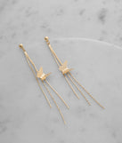 Dainty Butterfly Fringe Earrings is a trendy pick to create 2023 festival outfits, festival dresses, outfits for concerts or raves, and complete your best party outfits!