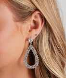 Dazzle Queen Teardrop Rhinestone Earrings