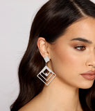Stylish And Chic Rhinestone Statement Earrings helps create the best bachelorette party outfit or the bride's sultry bachelorette dress for a look that slays!