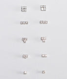 Cubic Zirconia 5 Stud Pack is the perfect Homecoming look pick with on-trend details to make the 2023 HOCO dance your most memorable event yet!