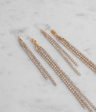 Radiant Beauty Rhinestone Fringe Earrings