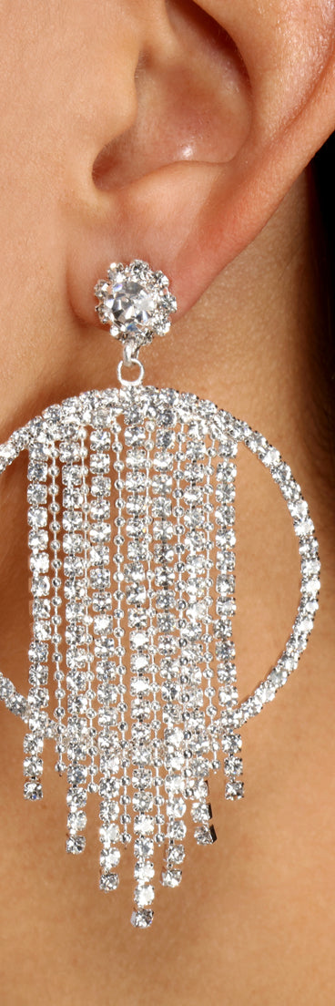 Major Glam Fringe Hoop Earrings