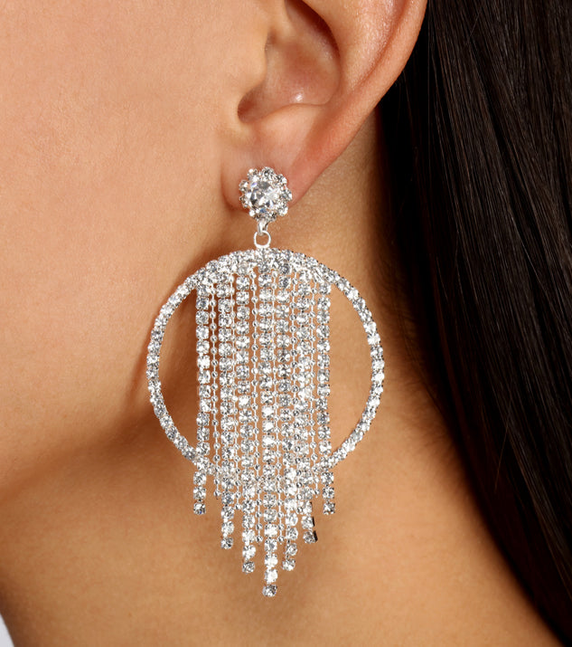Major Glam Fringe Hoop Earrings