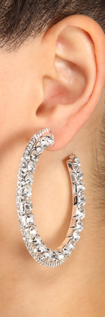 With Double Rhinestone Hoops as your homecoming jewelry or accessories, your 2023 Homecoming dress look will be fire!