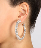 With Double Rhinestone Hoops as your homecoming jewelry or accessories, your 2023 Homecoming dress look will be fire!
