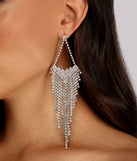 High Class Rhinestone Fringe Earrings is the perfect Homecoming look pick with on-trend details to make the 2023 HOCO dance your most memorable event yet!