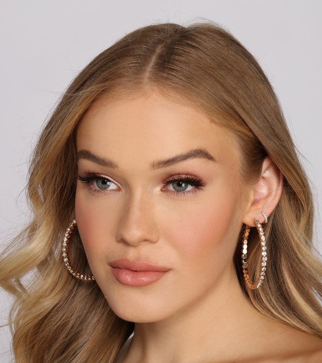 Moment of Glam Rhinestone Hoops
