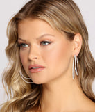 Double Row Rhinestone Hoops
