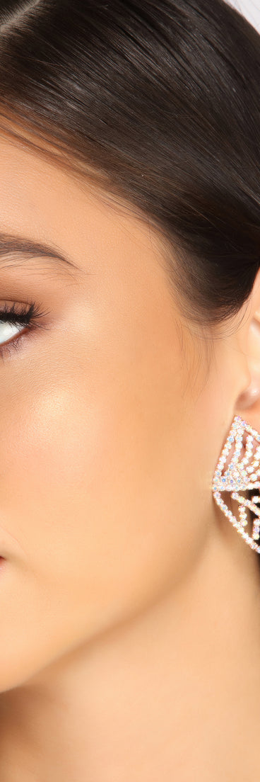 Flutter Some Hearts Rhinestone Stud Earrings