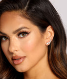 6 Rhinestone Crawler Stud Earrings is the perfect Homecoming look pick with on-trend details to make the 2023 HOCO dance your most memorable event yet!
