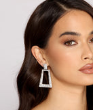 Glam Vibes Rhinestone Door Knocker Earrings is a stunning choice for a bridesmaid dress or maid of honor dress, and to feel beautiful at Homecoming 2023, fall or winter weddings, formals, & military balls!
