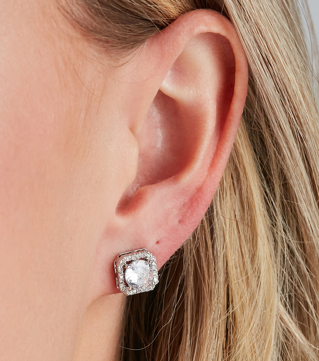Cubic Zirconia Halo Studs is the perfect Homecoming look pick with on-trend details to make the 2023 HOCO dance your most memorable event yet!