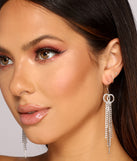 Feelin' Glamorous Rhinestone Fringe Earrings