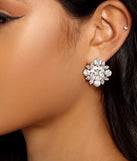 Glam Gemstone Flower Stud Earrings is a stunning choice for a bridesmaid dress or maid of honor dress, and to feel beautiful at Homecoming 2023, fall or winter weddings, formals, & military balls!